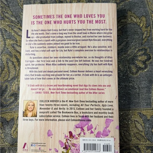 'It Ends With Us' by Colleen Hoover Novel - Paperback - Picture 2 of 2